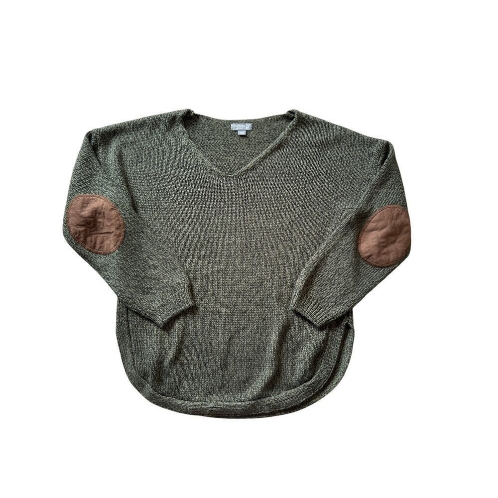 CUPCAKE Clothing Women's Sweater, Size Large; Elbow patches; SOFT; V-neck